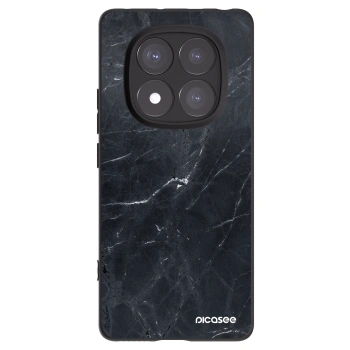 Picasee silikónový čierny obal pre Xiaomi Redmi Note 14 Pro+ 5G - Black marble