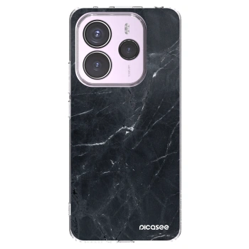 Picasee silikónový prehľadný obal pre Xiaomi Redmi Note 14 5G - Black marble
