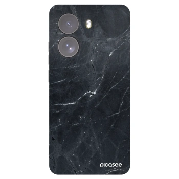 Picasee silikónový čierny obal pre Xiaomi Poco X7 - Black marble