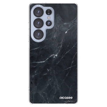 Picasee silikónový prehľadný obal pre Samsung Galaxy S25 Ultra 5G - Black marble