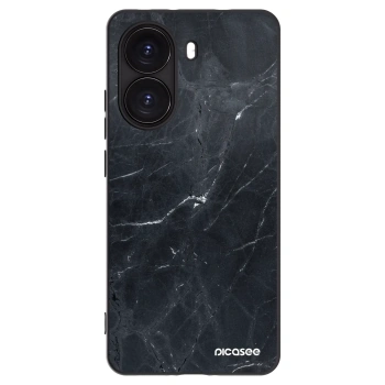 Picasee silikónový čierny obal pre Xiaomi Poco X7 Pro 5G - Black marble