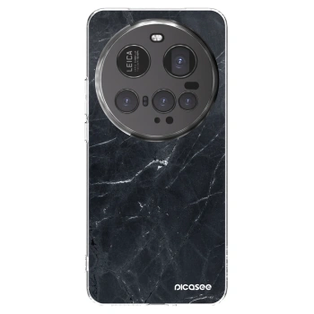 Picasee silikónový prehľadný obal pre Xiaomi 15 Ultra - Black marble