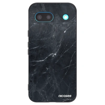 Picasee silikónový čierny obal pre Google Pixel 8a - Black marble