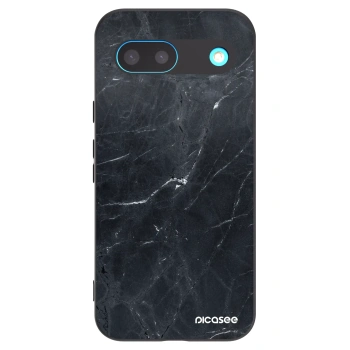 Picasee silikónový čierny obal pre Google Pixel 8 - Black marble