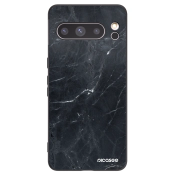 Picasee silikónový čierny obal pre Google Pixel 8 Pro - Black marble
