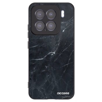 Picasee silikónový čierny obal pre Xiaomi 15 - Black marble