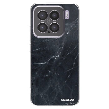 Picasee silikónový prehľadný obal pre Xiaomi 15 - Black marble