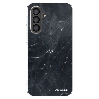 Picasee silikónový prehľadný obal pre Samsung Galaxy A56 5G A566B - Black marble