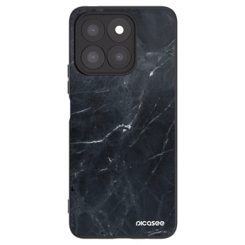 Picasee silikónový čierny obal pre Honor X8c - Black marble