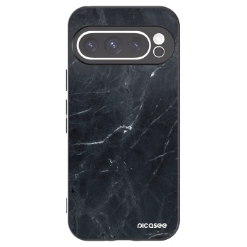 Picasee silikónový čierny obal pre Google Pixel 9 Pro - Black marble