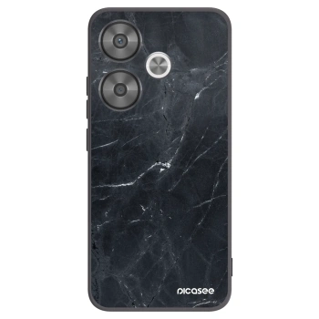 Picasee silikónový čierny obal pre Xiaomi Poco F6 - Black marble
