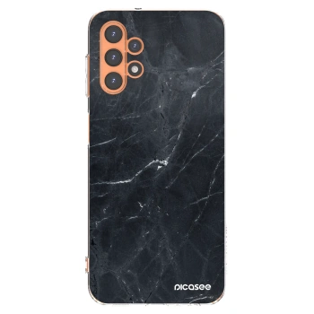 Picasee silikónový prehľadný obal pre Samsung Galaxy A13 5G - Black marble