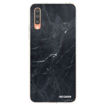 Picasee silikónový prehľadný obal pre Samsung Galaxy A70 A705F - Black marble