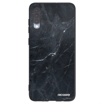 Picasee silikónový čierny obal pre Samsung Galaxy A70 A705F - Black marble