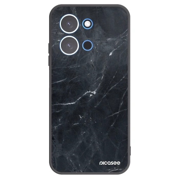 Picasee silikónový čierny obal pre Xiaomi Redmi 15C 4G - Black marble