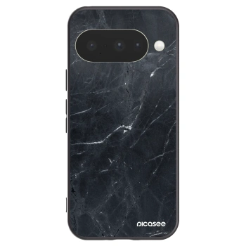 Picasee silikónový čierny obal pre Google Pixel 10 - Black marble