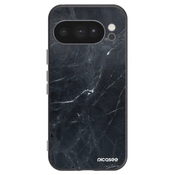 Picasee silikónový čierny obal pre Google Pixel 10 Pro - Black marble