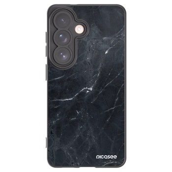 Picasee silikónový čierny obal pre Samsung Galaxy S26 - Black marble