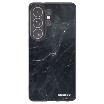 Picasee silikónový čierny obal pre Samsung Galaxy S26 Ultra - Black marble