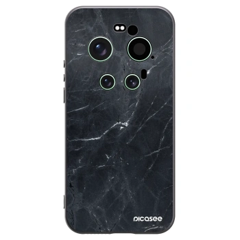 Picasee silikónový čierny obal pre Xiaomi 17 Ultra - Black marble