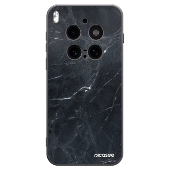 Picasee silikónový čierny obal pre Vivo X300 Pro - Black marble