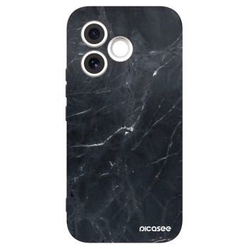 Picasee silikónový čierny obal pre Honor 600 Lite - Black marble