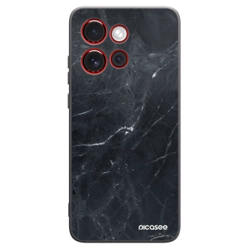 Picasee silikónový čierny obal pre Motorola Edge 60 Neo 5G - Black marble