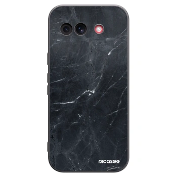 Picasee silikónový čierny obal pre Google Pixel 10a - Black marble
