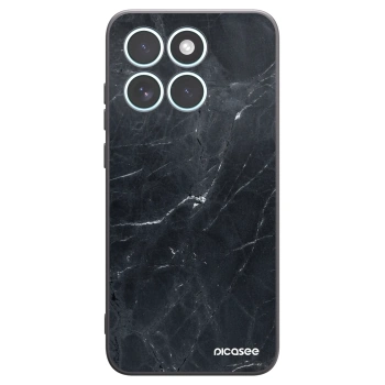 Picasee silikónový čierny obal pre Motorola Edge 70 Fusion - Black marble
