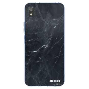 Picasee silikónový prehľadný obal pre Xiaomi Redmi 7A - Black marble
