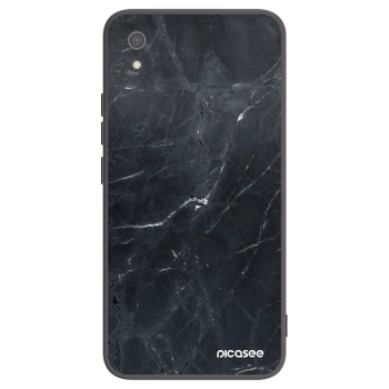 Picasee silikónový čierny obal pre Xiaomi Redmi 7A - Black marble