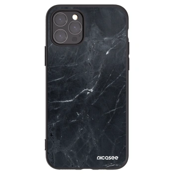Picasee silikónový čierny obal pre Apple iPhone 11 Pro - Black marble