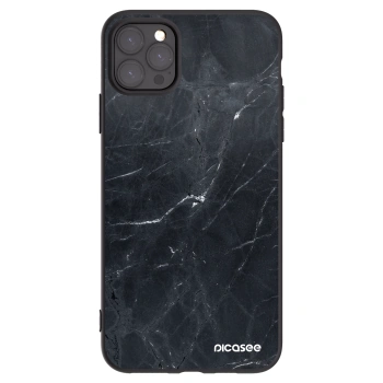 Picasee silikónový čierny obal pre Apple iPhone 11 Pro Max - Black marble