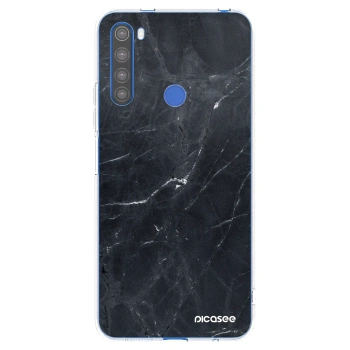Picasee silikónový prehľadný obal pre Xiaomi Redmi Note 8T - Black marble