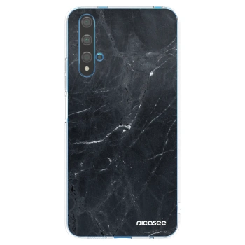 Picasee silikónový prehľadný obal pre Huawei Nova 5T - Black marble