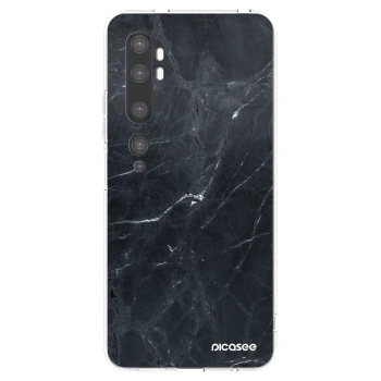 Picasee silikónový prehľadný obal pre Xiaomi Mi Note 10 (Pro) - Black marble