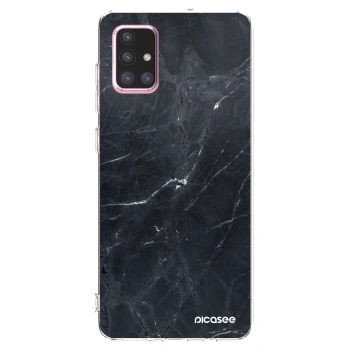 Picasee silikónový prehľadný obal pre Samsung Galaxy A71 A715F - Black marble