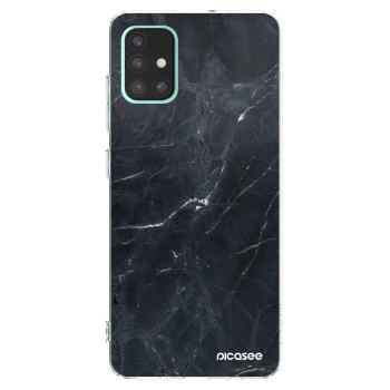 Picasee silikónový prehľadný obal pre Samsung Galaxy A51 A515F - Black marble