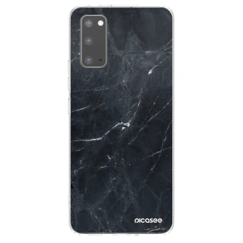 Picasee silikónový prehľadný obal pre Samsung Galaxy S20 G980F - Black marble