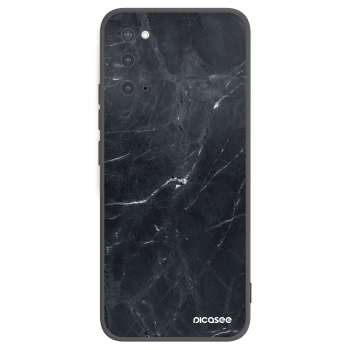 Picasee silikónový čierny obal pre Samsung Galaxy S20 G980F - Black marble