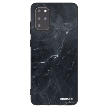 Picasee silikónový čierny obal pre Samsung Galaxy S20+ G985F - Black marble