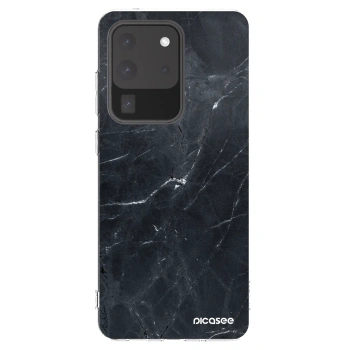 Picasee silikónový prehľadný obal pre Samsung Galaxy S20 Ultra 5G G988F - Black marble