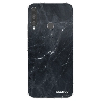 Picasee silikónový prehľadný obal pre Huawei P40 Lite E - Black marble