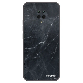 Picasee silikónový čierny obal pre Xiaomi Redmi Note 9 Pro - Black marble