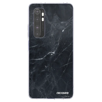Picasee silikónový prehľadný obal pre Xiaomi Mi Note 10 Lite - Black marble