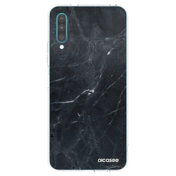 Picasee silikónový prehľadný obal pre Samsung Galaxy A30s A307F - Black marble