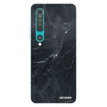 Picasee silikónový prehľadný obal pre Xiaomi Mi 10 - Black marble
