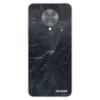 Picasee silikónový prehľadný obal pre Xiaomi Poco F2 Pro - Black marble