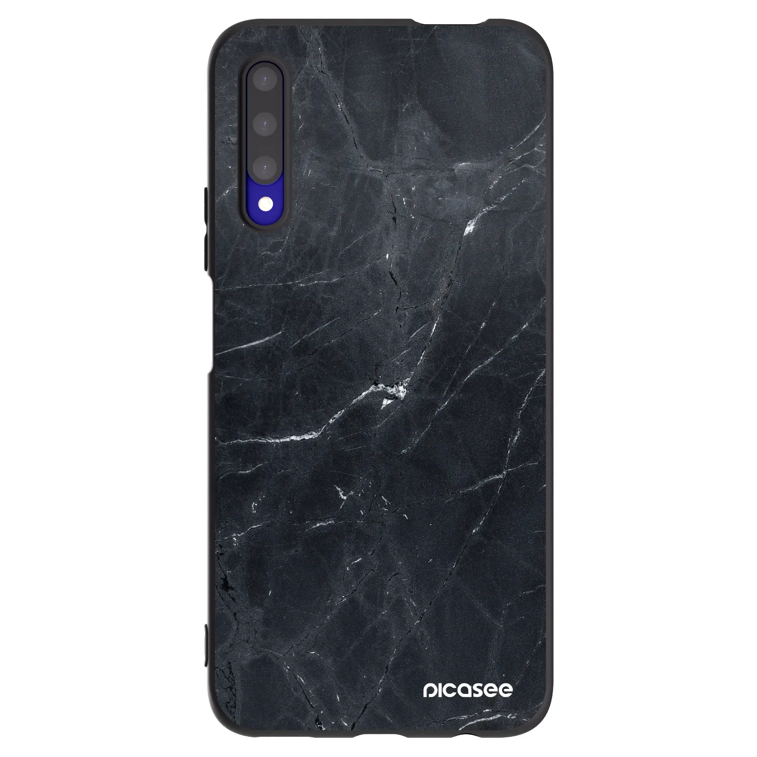 Picasee silikónový čierny obal pre Honor 9X Pro - Black marble