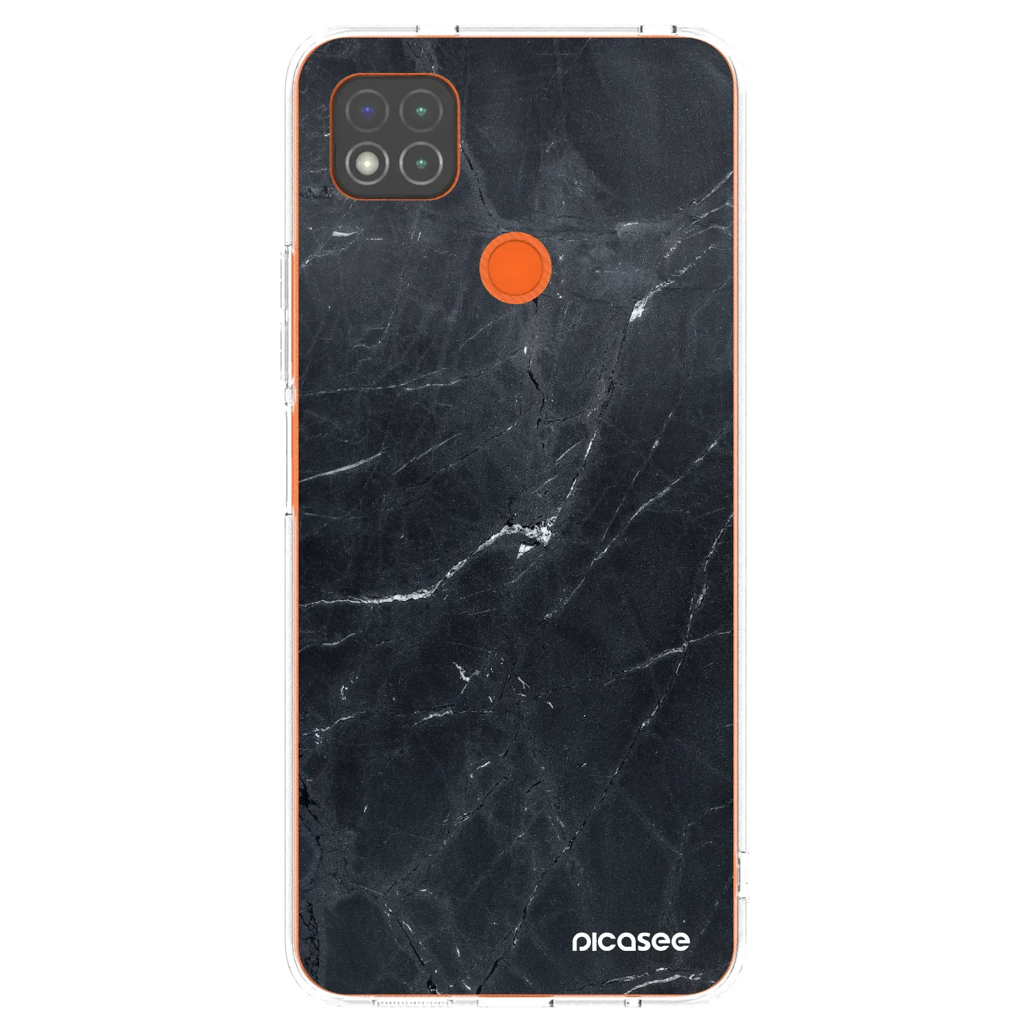 Silikónový prehľadný obal pre Xiaomi Redmi 9C - Black marble